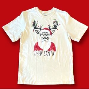 Nwot Holiday Time Boys Size XXL (18) Christmas “Deer Santa” Short Sleeve…